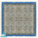 رومیزی فیروزه ای بادامی قلمکار ابعاد 120×120 مربعی