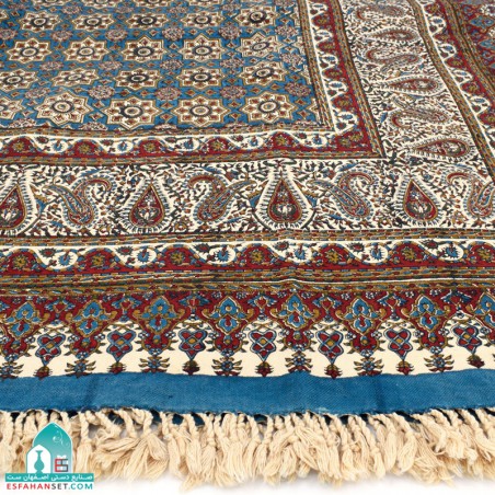 رومیزی شش نفره قلمکار طرح سنتی اندازه 200×135سانتیمتر سفره قلمکار و رومیزی سنتی