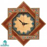 ساعت دیواری چوبی خاتم کاری ابعاد 47 سانتیمتر ساعت دیواری خاتم کاری