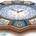 ساعت خاتم کاری طرح خورشیدی اندازه 42 سانتیمتر ساعت دیواری خاتم کاری