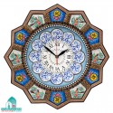 ساعت خاتم کاری طرح خورشیدی اندازه 42 سانتیمتر ساعت دیواری خاتم کاری