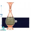 گلدان کادویی مسی خاتم کاری اندازه 25 سانتیمتر خاتم کاری