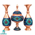 ست گلدان شکلات خوری مسی نقاشی