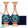 گلدان مسی رومیزی نقاشی ست دوتایی