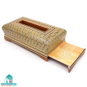 ست سه تکه خاتم کاری سطل و جعبه دستمال و جاکاردی