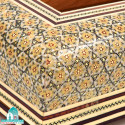 ست سه تکه خاتم کاری سطل و جعبه دستمال و جاکاردی