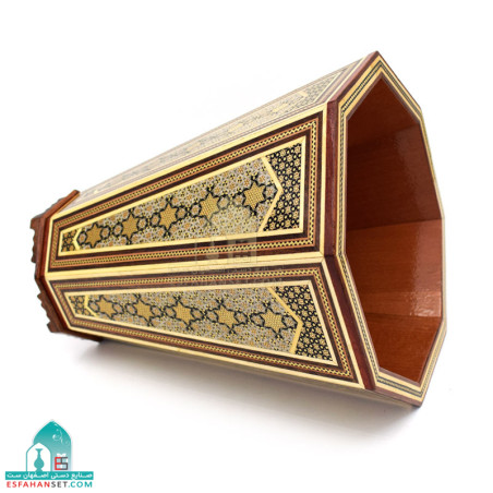 ست جادستمال جاکاردی سطل خاتم کاری چوبی صنایع دستی اصفهان