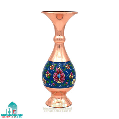 ست گلدان دوتایی مسی نقاشی