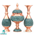 ست گلدان و شکلات خوری فیروزه کوبی