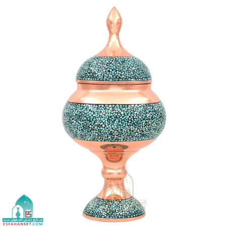 ست گلدان و شکلات خوری فیروزه کوبی