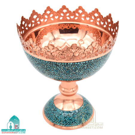 آجیل خوری مسی فیروزه کوبی