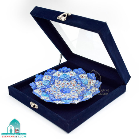 بشقاب میناکاری مسی