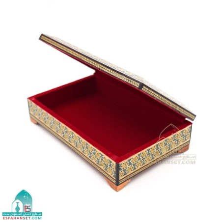 جعبه چوبی جواهرات خاتم کاری