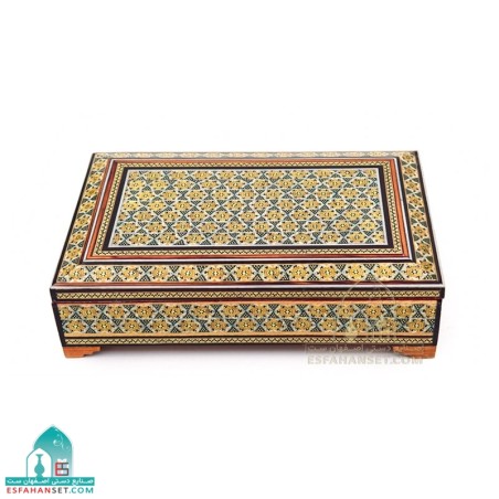جعبه چوبی جواهرات خاتم کاری