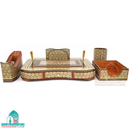 ست لوازم رومیزی چوبی خاتم کاری