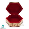 جعبه شش گوش خاتم کاری صنایع دستی