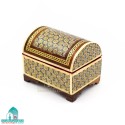 صندوقچه چوبی خاتم کاری طلایی