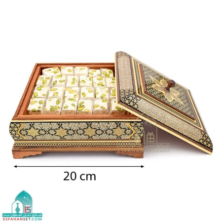 شکلات خوری چهارگوش خاتم کاری