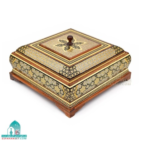 شکلات خوری چهارگوش خاتم کاری
