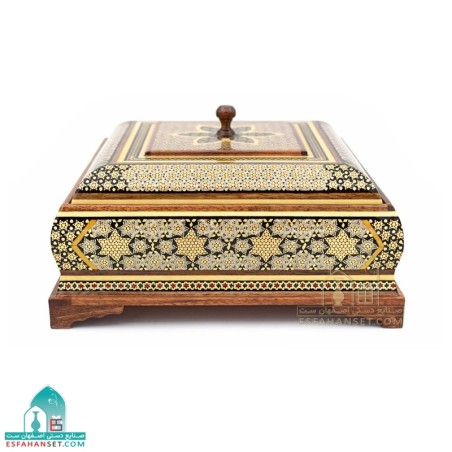 شکلات خوری چهارگوش خاتم کاری