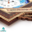 ساعت دیواری خاتم کاری طرح آیت الکرسی