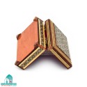 جعبه خاتم‌کاری چوبی با داخل مخمل | جعبه هدیه و زیورآلات