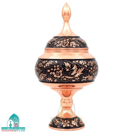 خرید شکلات خوری مسی گل و مرغ الماس تراش