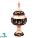 خرید شکلات خوری مسی ۲۳ سانتی گل و مرغ الماس تراش