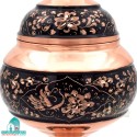 خرید شکلات خوری مسی ۲۳ سانتی گل و مرغ الماس تراش