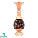 خرید ست مسی گل و مرغ سه تکه | گلدان و شکلات‌خوری الماس تراش