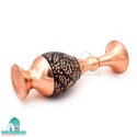 خرید ست مسی گل و مرغ سه تکه | گلدان و شکلات‌خوری الماس تراش