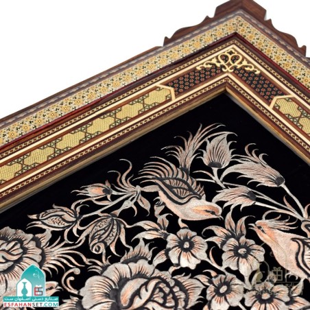 قاب مسی قلمزنی خاتم کاری