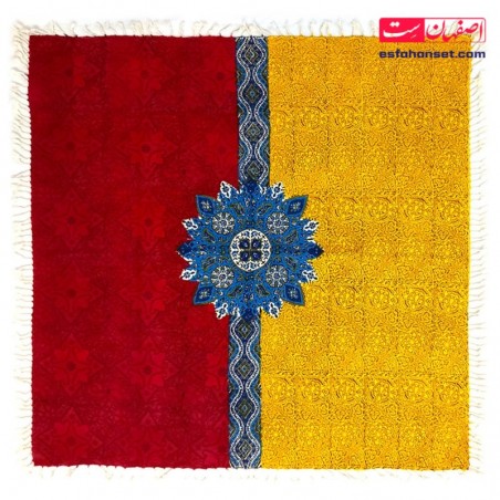 رومیزی سنتی قلمکار ابعاد 100×100 سانتیمتر سفره و رومیزی سنتی